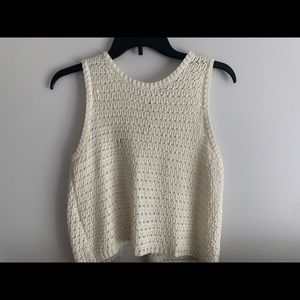Aeropostale-Bethany Mota white crochet-like top